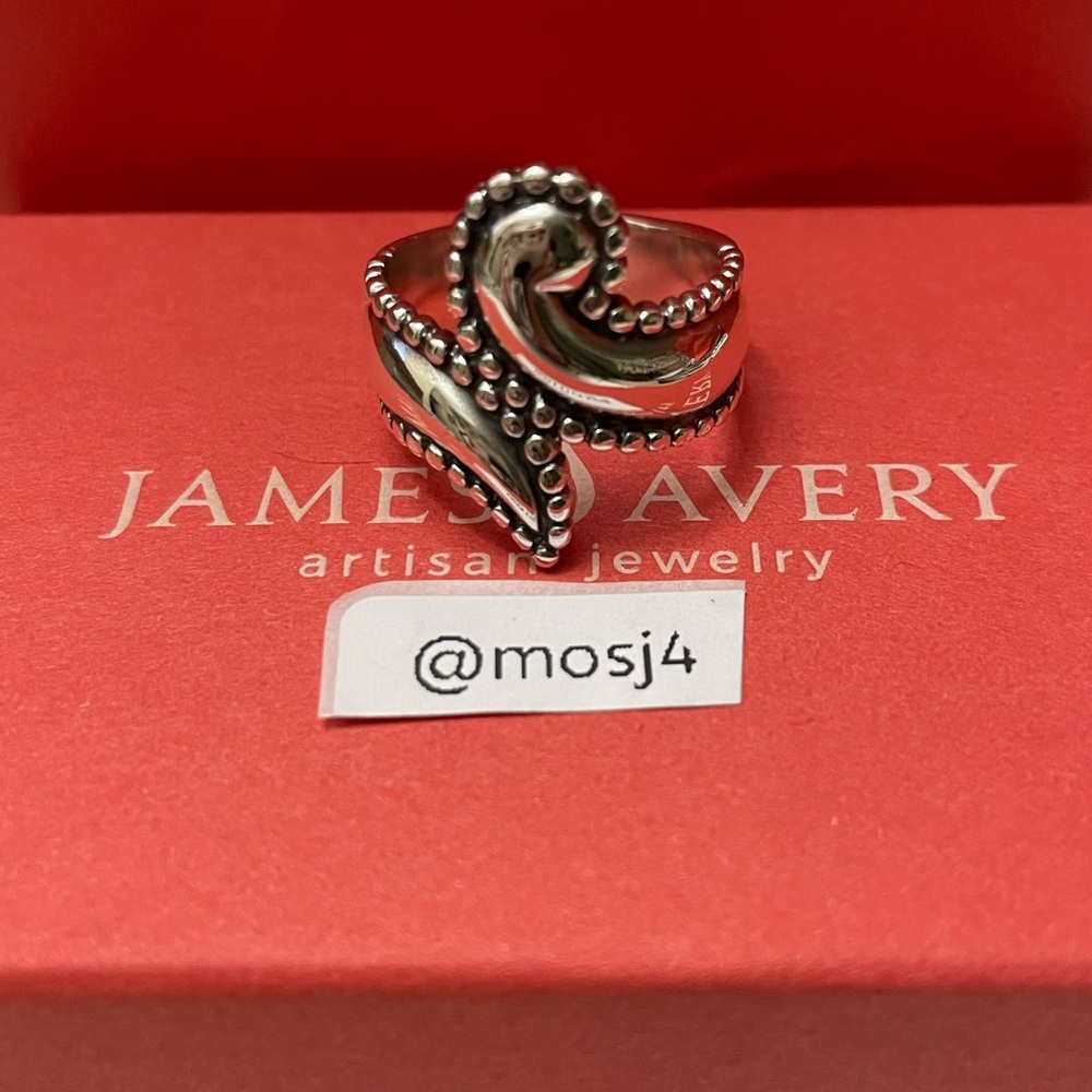 Retired James Avery Beaded Bypass Ring
